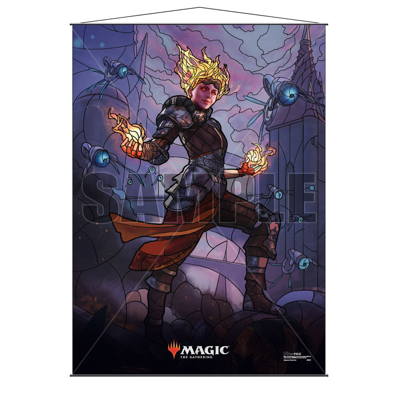 War of the Spark (WAR) Planeswalkers Chandra, Fire Artisan Stained Glass Wall Scroll for Magic: The Gathering | Ultra PRO International