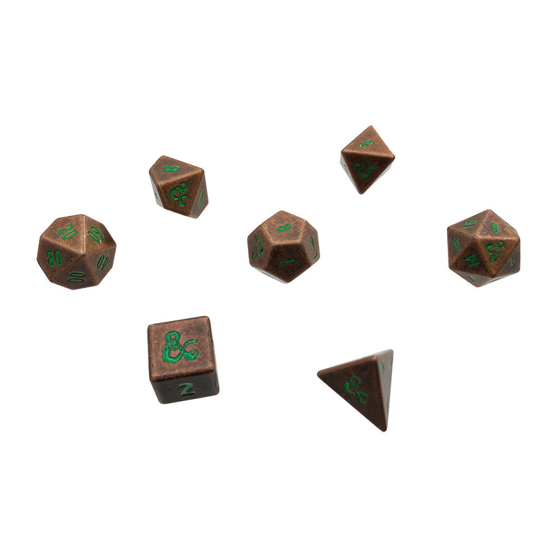 Heavy Metal Feywild Copper and Green RPG Dice Set (7ct) for Dungeons & Dragons | Ultra PRO International