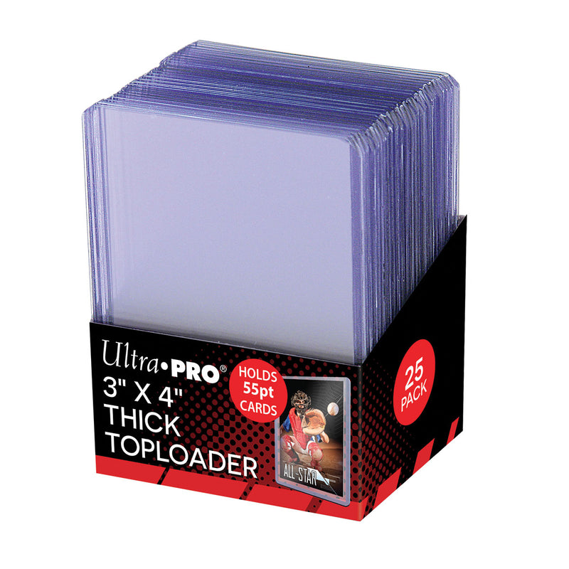 3" x 4" Clear Action Packed 55PT Toploaders (25ct) | Ultra PRO International