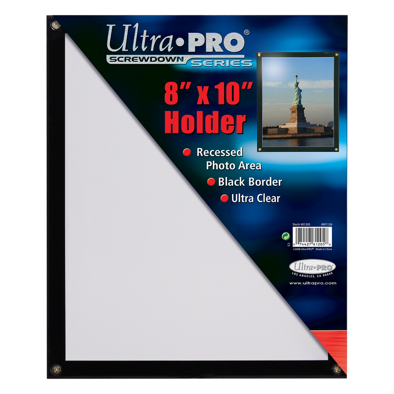 Photo 8" x 10" Black Frame Screwdown Holder | Ultra PRO International