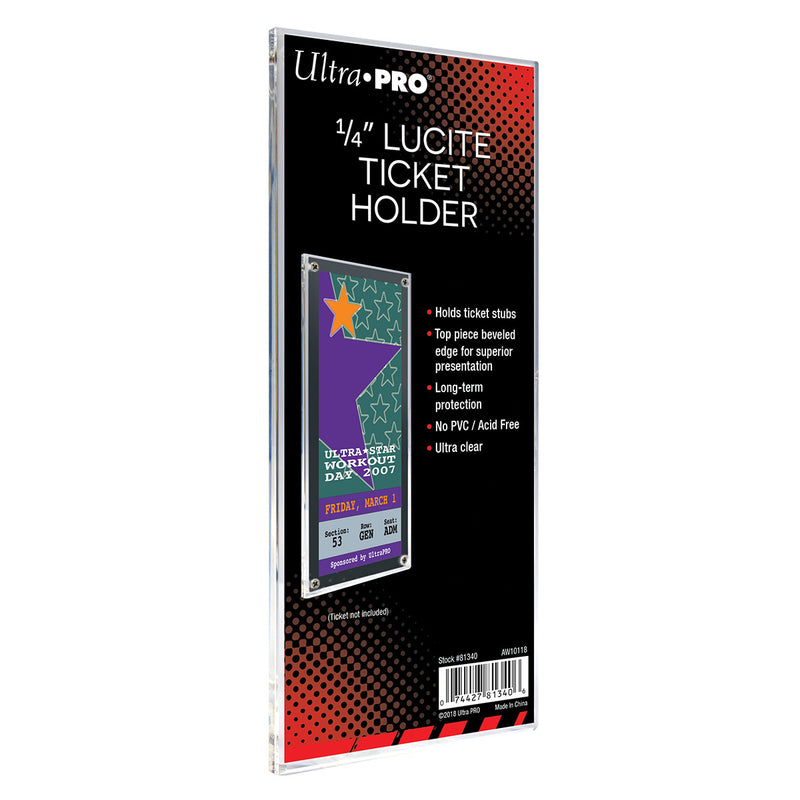 Lucite Ticket Holder for 2-1/2" X 7" Ticket Stubs | Ultra PRO International