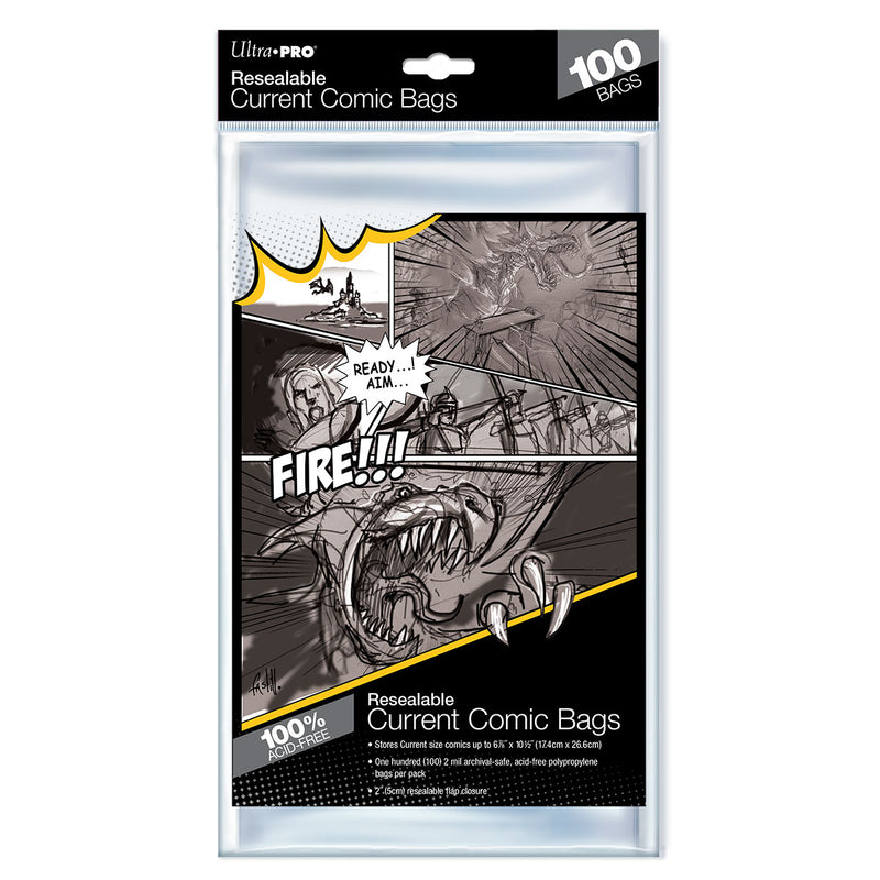 Current Size Resealable Comic Bags (100ct) | Ultra PRO International