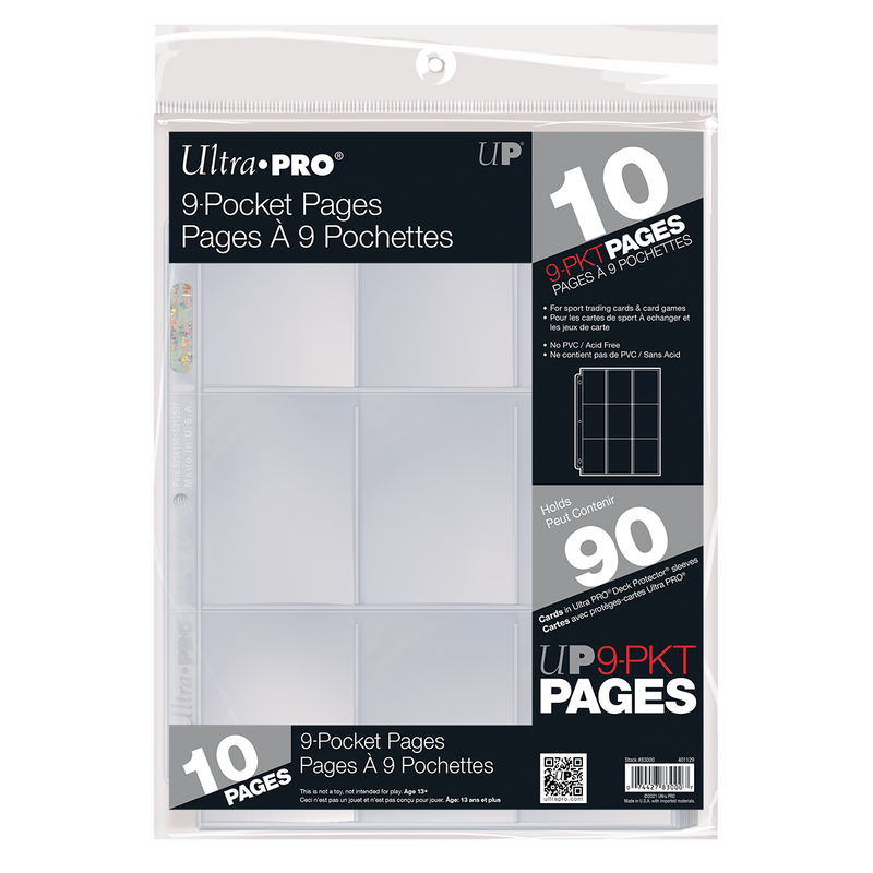 9-Pocket Pages (10ct) for Standard Size Cards | Ultra PRO International