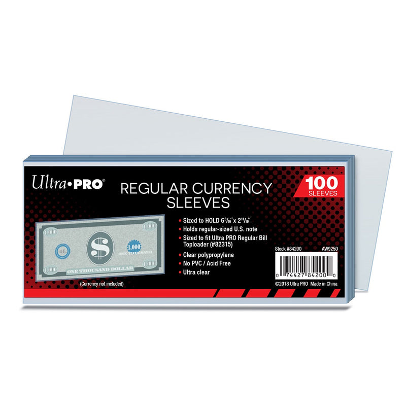 Regular Currency Sleeves (100ct) | Ultra PRO International