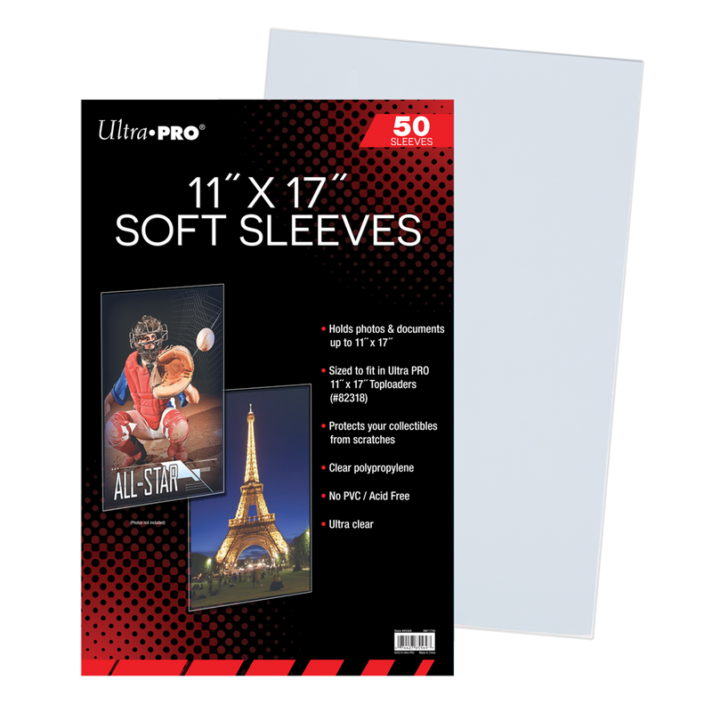 11" x 17" Soft Sleeves (50ct) | Ultra PRO International