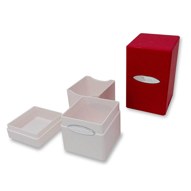 Red & White Satin Tower Deck Boxes Bundle (2ct) | Ultra PRO International