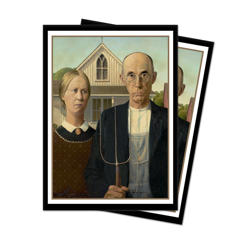 Fine Art American Gothic Standard Deck Protector Sleeves (65ct) by Grant Wood | Ultra PRO International